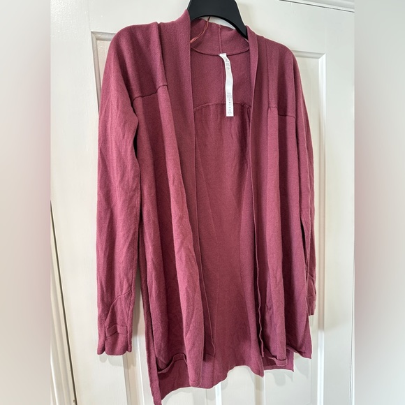 Lululemon.Merino wool Blissful Zen Sweater Slits open cardigan sweater Cashlu 6 - Picture 5 of 16